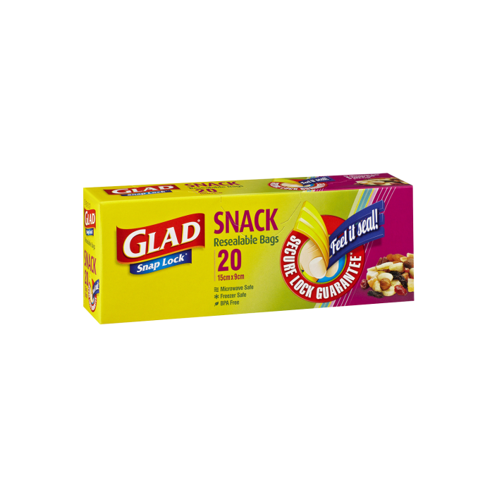 Glad® Snap Lock® Reseal Bags – Snack 20pk