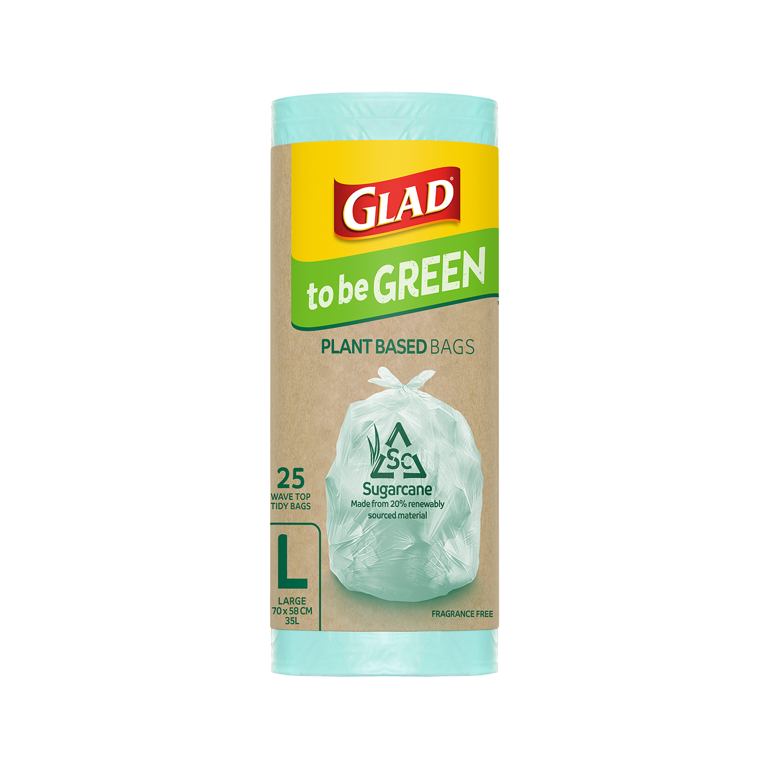 Glad to be Green® Plant Based Bags Small 35pk Glad Australia