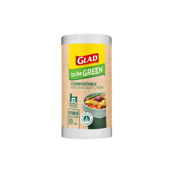 Glad to be Green® Compostable Kitchen Caddy Liners Mini 25pk