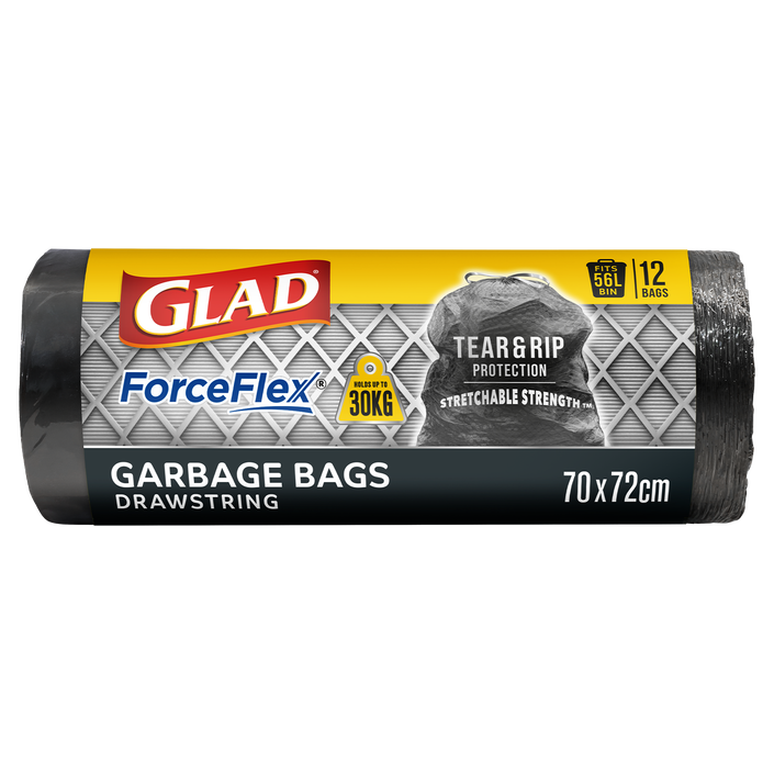 Glad®ForceFlex® Garbage Bags – 56L 12pk